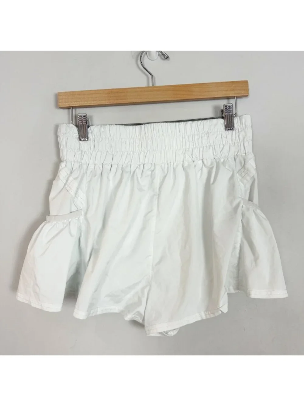 Free People Movement Get Your Flirt On Shorts White Size Large Women's